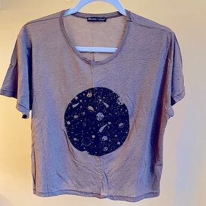 Zara galaxy T-shirt.